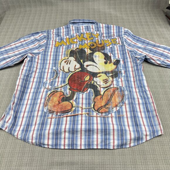 Disney Store Exclusive Shirt XXL Western Large Mickey Mouse Graphic Pearl Snap - Picture 5 of 9